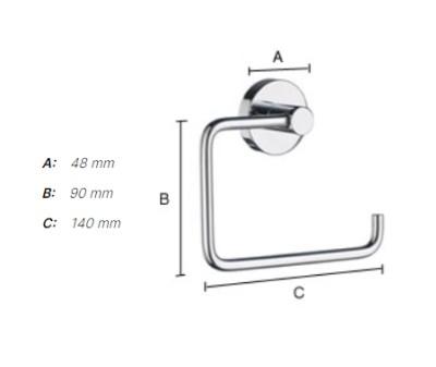 Smedbo Home toiletpapirholder - Mat sort