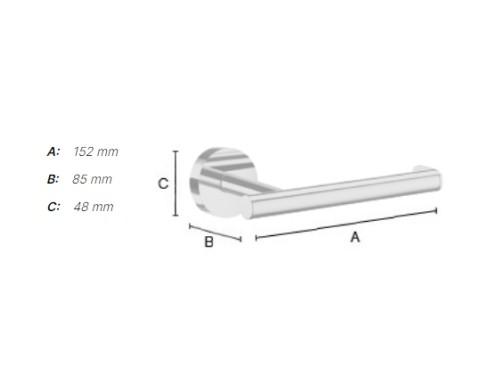 Smedbo Home toiletpapirholder - Lige model - Mat sort