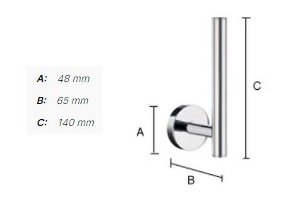 Smedbo Home reservepapirholder - Krom