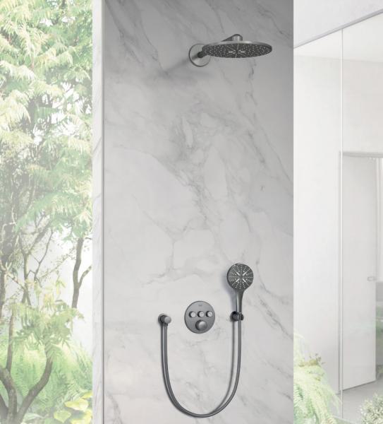 Grohe SmartControl komplet brusesystem m/SmartActive brus til indbygning - Børstet Hard Graphite