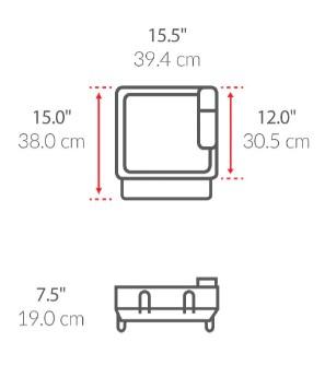 Simplehuman kompakt opvaskebakke m/stålramme Simplehuman kompakt opvaskebakke m/stålramme