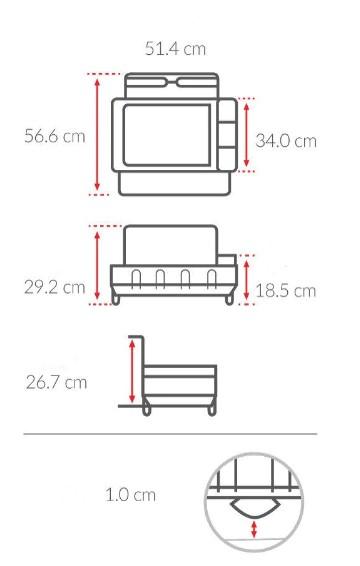 Simplehuman opvaskebakke m/stålramme - Hvid