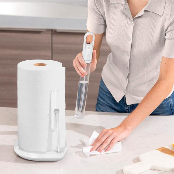Simplehuman køkkenrulleholder m/spray - Hvid