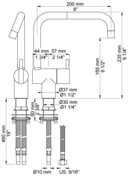 Vola KV1 køkkenvandhane - Matsort