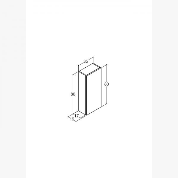 Dansani Luna overskab 80*35 - Venstrehængslet - Hvid mat Dansani Luna overskab 80*35 - Venstrehængslet - Hvid mat