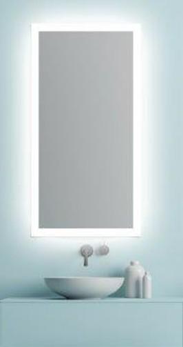 Mie firkantet spejl m/integreret LED lys og backlight - 40 cm