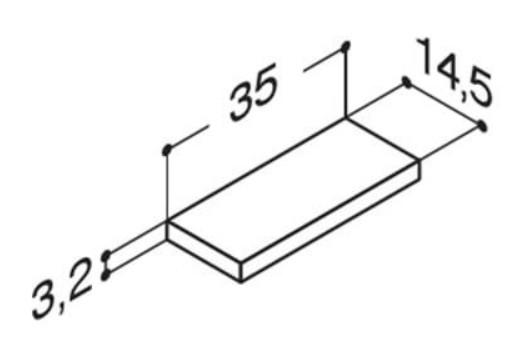 Dansani Luna hylde 35 - Hvid mat