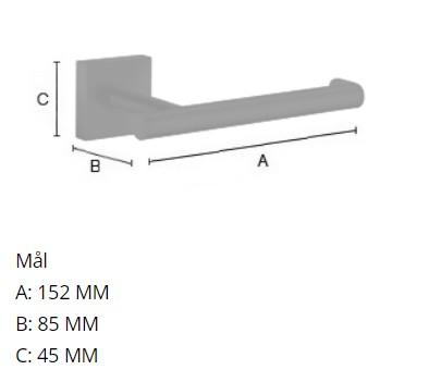 Smedbo House toiletpapirholder - Lige model - Mat sort