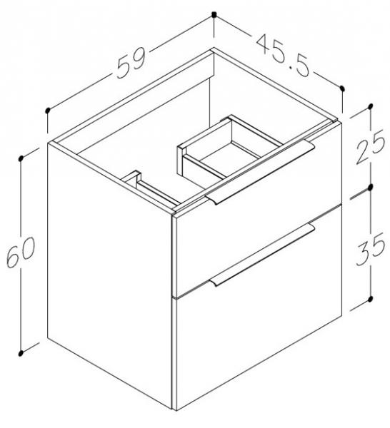 Strømberg Altus 60 vaskeskab - Rosa