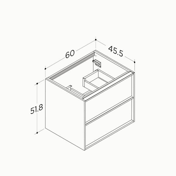 Str&oslash;mberg Nordic Handcrafted 60 underskab m/skuffer - Natural oak