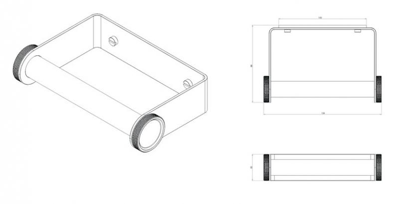 Toni Copenhagen toiletrulleholder - Bruneret