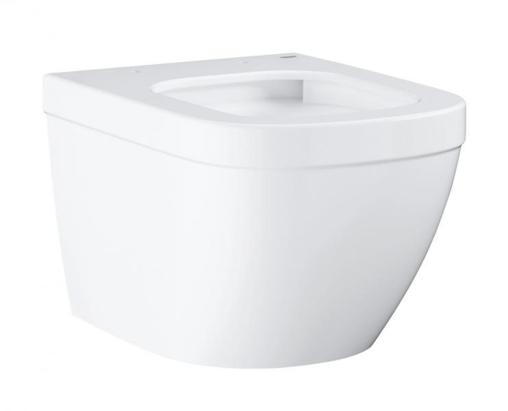 Grohe Euro kompakt Rimless toiletpakke inkl. sæde m/soft-close, lav cisterne og krom betjening