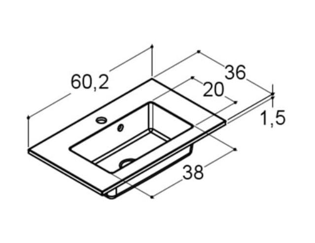 Dansani Luna Urban 60 mini møbelsæt m/Mini minore vask og skuffer - Høj - Brun eg Dansani Luna Urban 60 mini møbelsæt m/Mini minore vask og skuffer - Høj - Brun eg