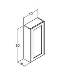 Dansani YOU Classic 40 overskab m/ramme - Venstre - Hvid mat/hvid mat Dansani YOU Classic 40 overskab m/ramme - Venstre - Hvid mat/hvid mat