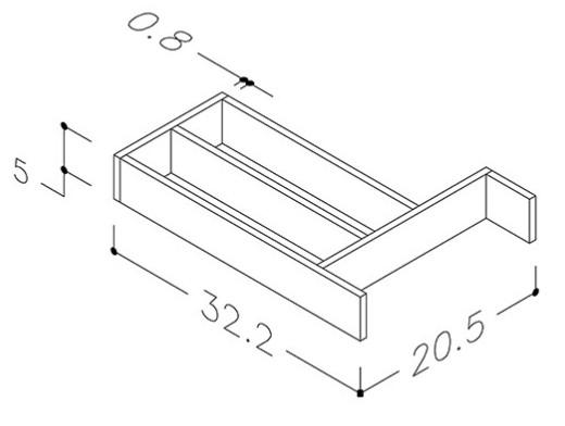 Strømberg Rumdeler massiv eg 32 - 1 styk