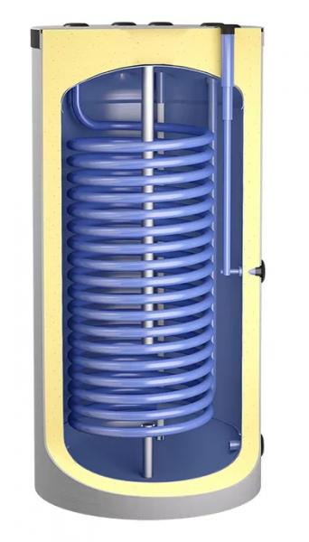 Varmtvandsbeholder - 200 L - Stor spiral - Til varmepumper