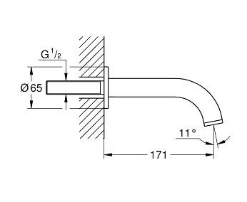 Grohe Essence komplet indbygningspakke til badekar - Krom