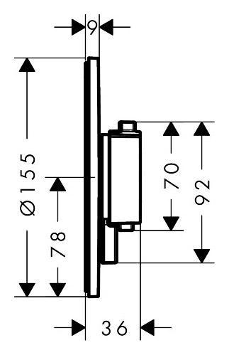 hansgrohe Ecostat Comfort S 200 komplet bruses&aelig;t t/indbygning - Mat sort