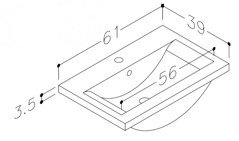 Strømberg Alba 60 møbelpakke - Hvid højglans