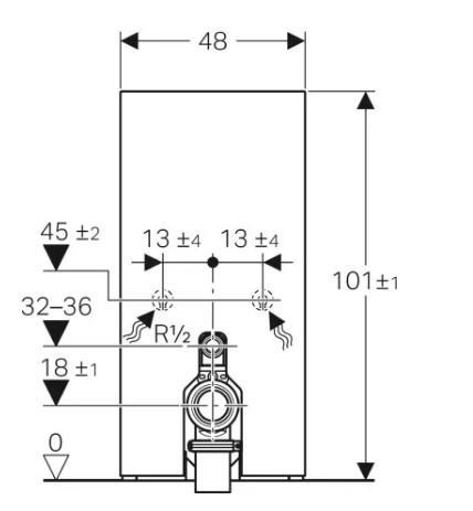 Geberit iCon BTW mat hvid gulvtoilet m/sort Monolith cisterne