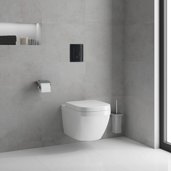 Grohe Euro kompakt Rimless toiletpakke inkl. sæde m/soft-close, cisterne og mat sort betjening