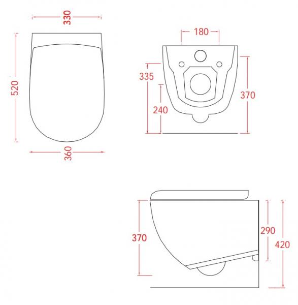 Lavabo File 2.0 RIMLESS Mat hvid toiletpakke inkl. sæde m/soft-close, cisterne og hvid betjening
