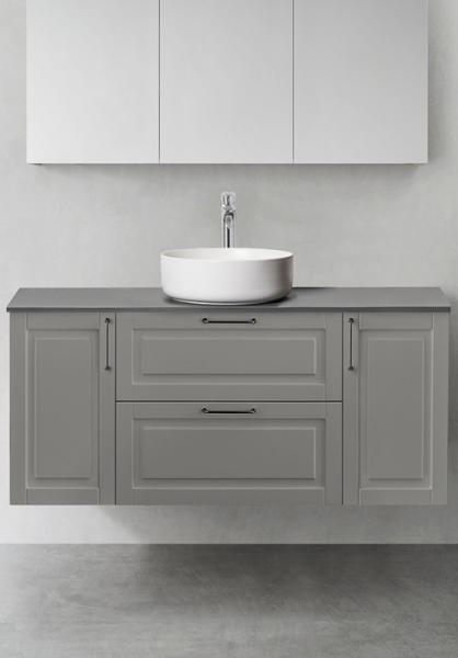 Hafa Grace underskabe m/60 cm skuffer og 2 x 30 sideskabe - Grå mat rammefront