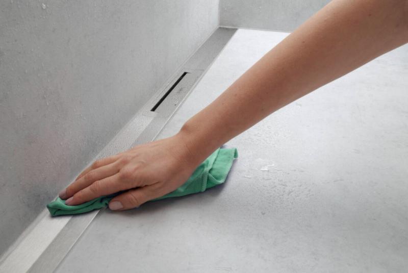 Hansgrohe RainDrain Flex afløb (kan afkortes) t/bagvæg - 80 - Steel