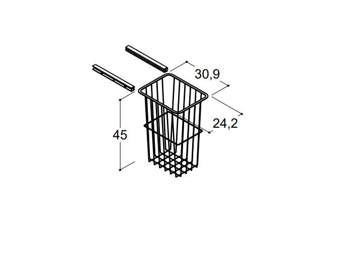 Dansani Mido trådkurv til 30cm højskab