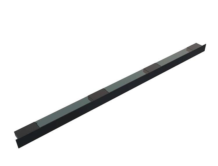 Dansani Illumi hylde 200 cm m/elstik, USB stik, trådløs lysstyring - Mat sort