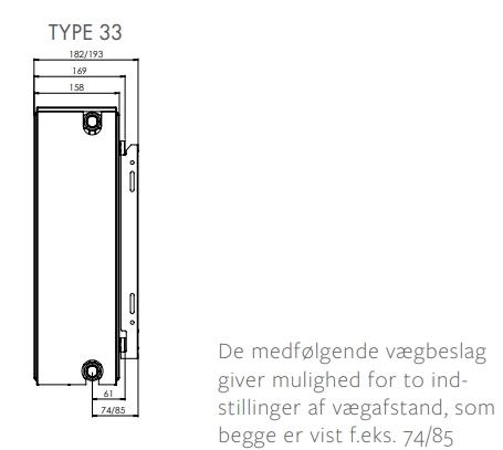 Stelrad Compact All In Radiator Type 33 - 900 x 800 mm