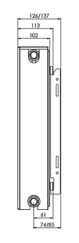 Altech P4 plan radiator 22 - 500 x 1500 mm