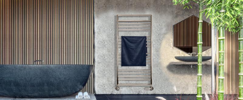 Kriss Venus håndklædetørrer - 50x117 cm - Poleret rustfrit stål