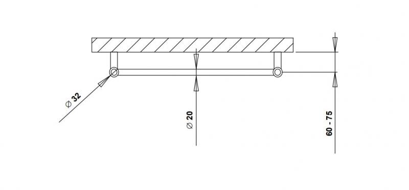 Strømberg Sorano håndklædetørrer - 50x58 cm - Rustfrit stål