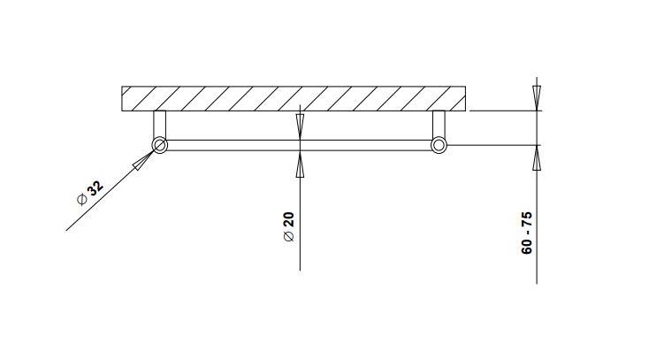 Strømberg Sorano håndklædetørrer til kombidrift - 50x121 cm - Hvid