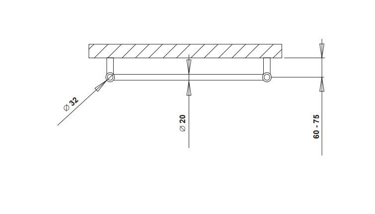 Str&oslash;mberg Sorano el-h&aring;ndkl&aelig;det&oslash;rrer - 60x121 cm - Krom