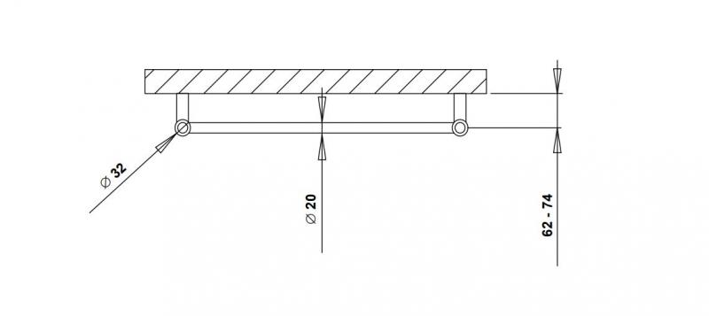 Strømberg Linus Håndklædetørrer EL - 121x48 cm - Krom