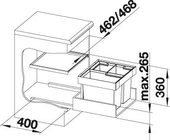 Blanco Flexon II 50/2 affaldssystem - 2 spande