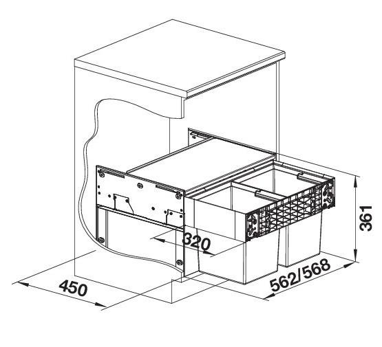 Blanco Select II 60/2 Compact affaldssystem