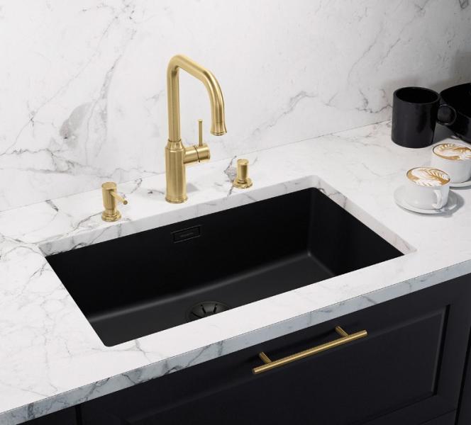 Blanco Livia-S køkkenarmatur - Satin gold