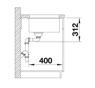 Blanco Subline 700-U køkkenvask - Soft white