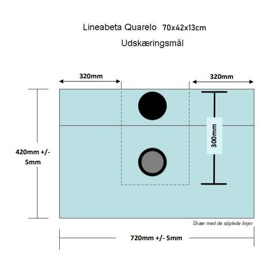 Lineabeta Quarelo 70 håndvask t/væg eller møbel