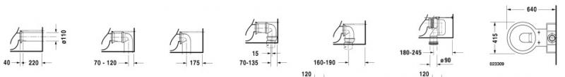 Duravit Starck 1 toilet  med wondergliss uden cisterne - Med wondergliss