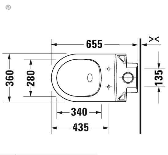 Duravit Durastyle gulvtoilet Rimless