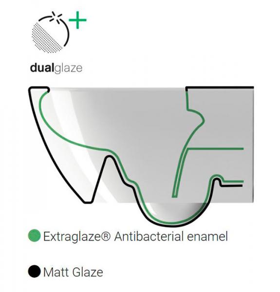 GSI Pura kompakt 50 væghængt toilet m/DualGlaze+ - Tortora