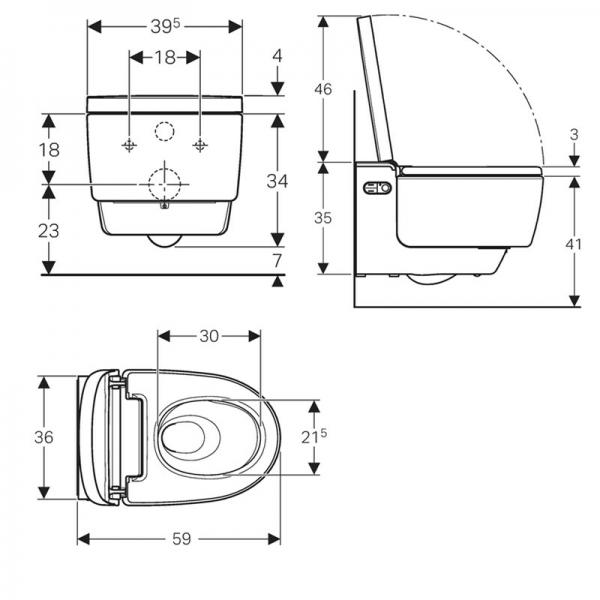 Geberit Aquaclean Mera Comfort douchetoilet krom/hvid