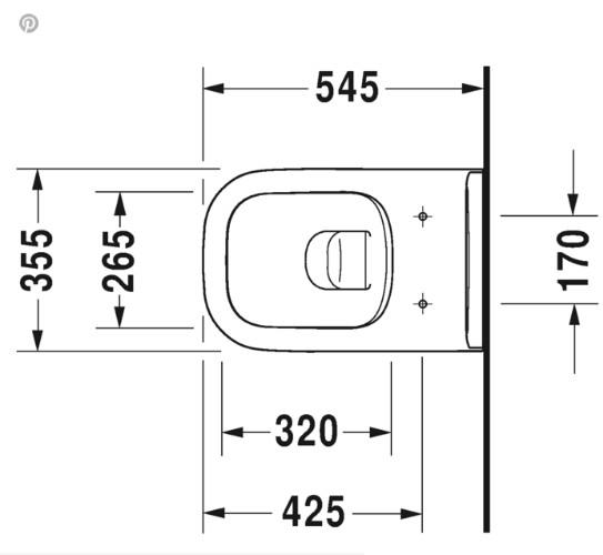 Duravit D-Code hængeskål m/RIMless og sæde m/softclose