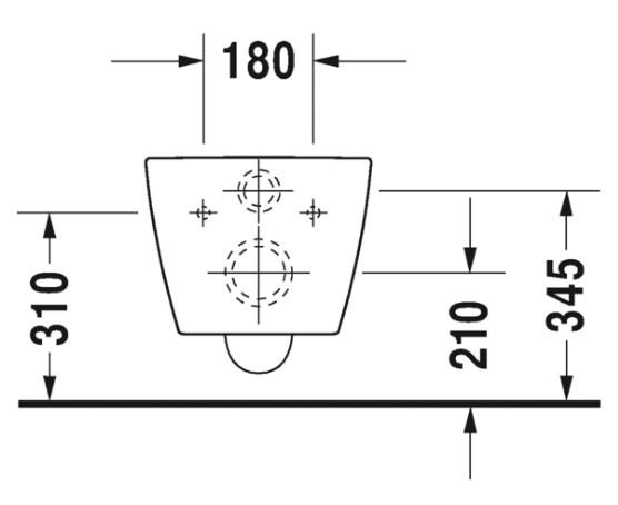 Duravit Me by Starck Compact Rimless hængeskål m/wondergliss - Hvid mat