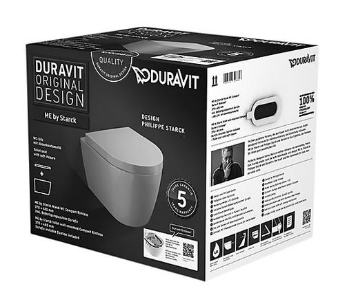 Duravit Me by Starck Compact Rimless hængeskål inkl sæde m/softclose