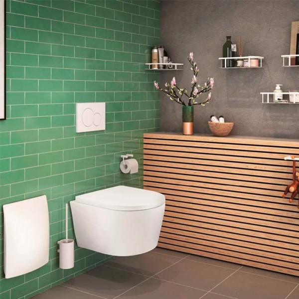Pressalit Trend v&aelig;gh&aelig;ngt toilet inkl. Comfort D2 s&aelig;de